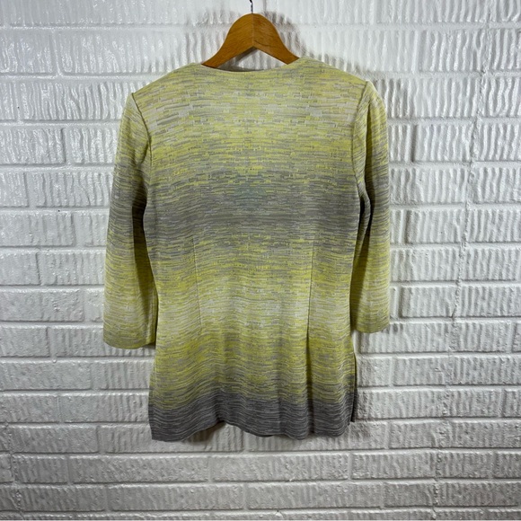 Ming Wang Jacket Yellow Ombré Sweater Blazer XS NWT - Picture 2 of 5